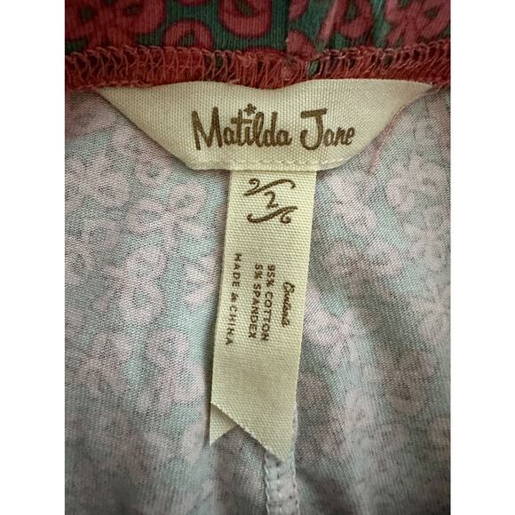 Matilda Jane Once Upon A Time Dazzling Potion Pink Green Knit Bow Dot Leggings 2 - Picture 6 of 7